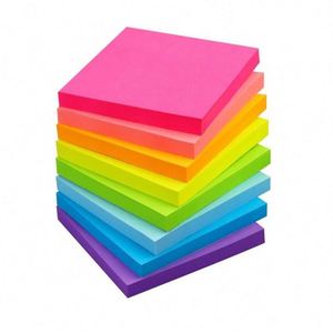 Bloc de Notas Adhesivas Fluorescentes 76x76, Paquete al por Mayor de 8 Blocs, Notas Adhesivas Fuertes - Product Image 1