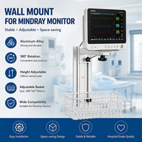 Support mural robuste pour moniteur médical, en aluminium, réglable, avec panier pour moniteur patient Mindray