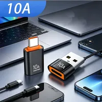 Adaptateur OTG USB-C mâle vers USB femelle à charge rapide 10A HJ-080 pour ordinateurs portables et téléphones USB-C
