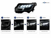 Untuk Land Rover Range Rover IV (L405) tahun 2014-2017 Lampu Depan yang Dimodifikasi dengan Matriks Empat Lensa LED
