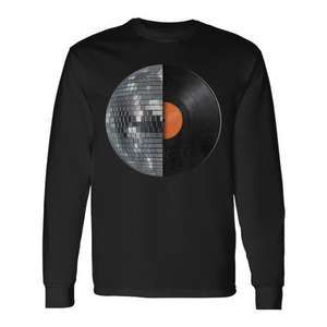 Disco Ball Lp Vinyl Record Retro 70S Vintage Music T-shirt à manches longues - Product Image 1