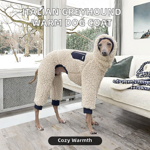 Suéter de Cuello Alto para Perro, Abrigo de Invierno Cálido y Cómodo para <span class=keywords><strong>Galgo</strong></span> Italiano, <span class=keywords><strong>con</strong></span> Protección (2XL Azul Marino Pkt) - Product Image 2