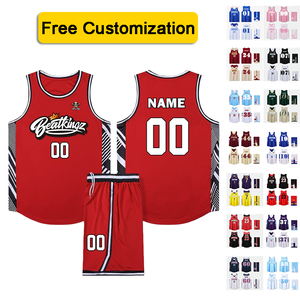 Maillot de basket-ball personnalisé avec logo, motifs et numéros pour hommes, femmes, équipe, compétition, respirant, séchage rapide, ensemble uniforme de basket-ball - Product Image 1