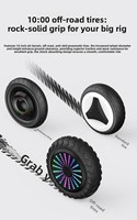 Trottinette Électrique Tout-Terrain à Double Moteur Haute Vitesse 54V, Hoverboard 10 Pouces avec Contrôle par Application et Éclairage LED