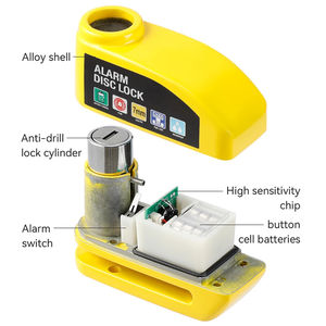 Antivol de sécurité en alliage d'aluminium avec alarme pour frein à disque de vélo, moto, vélo électrique et trottinette - Product Image 5