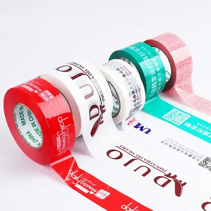 Custom Roll Shipping Logo Printed Clear Fragile Plastic Bopp Packing Tape