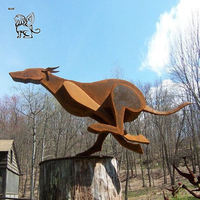 BLVE décoration de jardin extérieur grand Style moderne métal Art abstrait Animal rouille couleur acier Corten géométrie cheval Sculpture