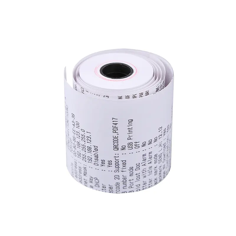 Fabrik lieferant Verkauf pos 80x80 Thermopapier rolle Papel Termico 3*1/8 Registrier kassen papier