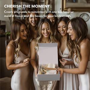 Nouveau Design Premium demoiselle d'honneur coffret cadeau blanc verdure or Accent idéal pour la présentation de faveur de fête de proposition de mariage - Product Image 6