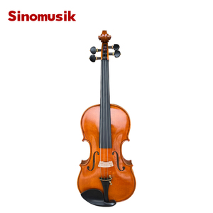 Violín Profesional Sinomusik, Personalizado, con Tapa de Abeto Tallado y Acabado en Madera Flameada, Hecho a Mano, Pintado con Óleo - Product Image 4