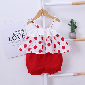 Latest Sweet Cute <b>Strawberry</b> Embroidery Baby Girl Sleeveless Clothes Boutique Online Beauty Sun-<b>top</b> Set - Product Image 4