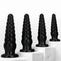 Lot de Plugs Anaux Cône à Cône en PVC Nervuré Multi-Tailles avec Ventouse – Vente en Gros Usine