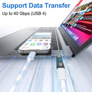 อะแดปเตอร์ <span class=keywords><strong>USB</strong></span> 240W <span class=keywords><strong>USB</strong></span> C พร้อมเครื่องวัดพลังงานแบบโปร่งใส แสดงผลวัตต์ด้วยไฟ LED ดิจิตอล สำหรับ <span class=keywords><strong>iPhone</strong></span> 17 - Product Image 3
