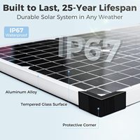 Kit de panneaux solaires mono 20W 12V, module photovoltaïque monocristallin haute efficacité pour éclairage solaire de jardin et éclairage mural solaire