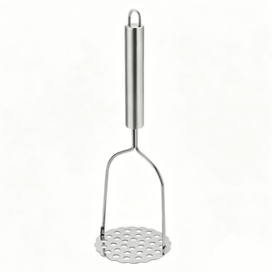 Heavy Duty Stainless Steel Metal Potato Masher Ergonomic Integrated Handle Manual Vegetable <b>Fruit</b> Ricer - Product Image 6