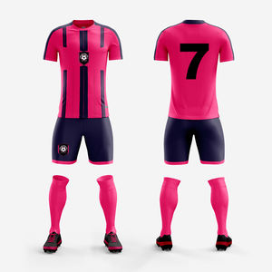 Hot Sale <strong>Factory</strong> Wholesale Navy Soccer Uniform Custom Team Logo Sublimation Breathable <strong>Jersey</strong> with Personal Name Printing - Product Image 4