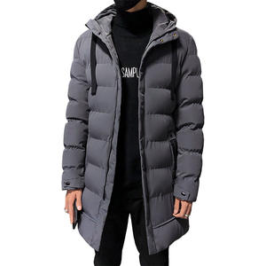 Veste d'hiver <span class=keywords><strong>mi</strong></span>-<span class=keywords><strong>longue</strong></span> de style coréen pour <span class=keywords><strong>homme</strong></span>, imperméable, épaisse, à capuche, en coton, avec un style tendance de marque - Product Image 1