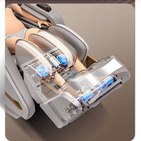 Fauteuil de massage électrique 4D de luxe 2026 pour salon de manucure, spa commercial, pédicure, shiatsu, zéro gravité, pour le corps entier