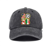Gorra de Béisbol Unisex Ajustable de 6 Paneles de Algodón con Estampado de Balón de Fútbol y Número, Acabado Desgastado, Estilo Versátil