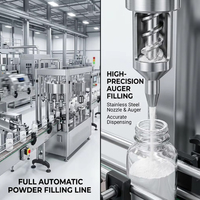 Machine de remplissage de poudre à haute efficacité avec pesage automatique, emballage, scellage et capsulage pour le traitement des tasses et bouteilles de café et de détergent