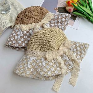 Lace Bow Straw <b>Hat</b> <b>Summer</b> Breathable Large Brim Sun <b>Hat</b> Seaside Outing Beach Fisherman <b>Hat</b> - Product Image 5