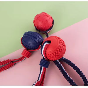 Yıkılmaz interaktif köpek topu oyuncak PVC ve naylon malzeme popüler agresif Chewers için kauçuk Pet çiğnemek oyuncak - Product Image 2