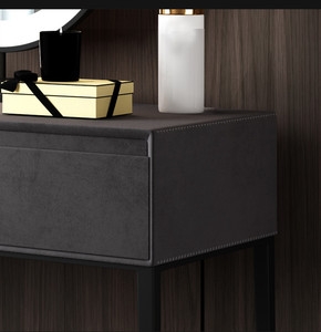 Bộ bàn trang điểm phong cách Ý hiện đại LED thắp sáng bàn phòng ngủ phong cách Ý + gương + ghế đơn giản Thiết kế bàn trang điểm Bộ 3 - Product Image 5