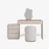 Miroir LED sur pied moderne et durable avec grande armoire de rangement murale en bois de pin blanc et panneau MDF pour chambre à coucher