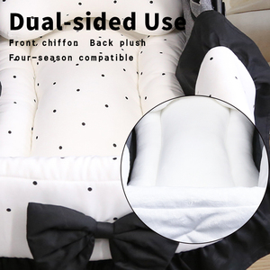Coussin de poussette <span class=keywords><strong>pour</strong></span> animaux de compagnie en flanelle imperméable à pois, respirant, en coton, <span class=keywords><strong>pour</strong></span> chiens et chats, utilisable en toutes saisons - Product Image 6