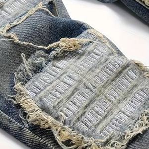 Jeans de Mezclilla Azul Casual para Hombre, Estilo Retro, Cintura Media, Técnica de Lavado para Mayor Transpirabilidad y Lavabilidad, OEM para Otoño/Invierno - Product Image 5