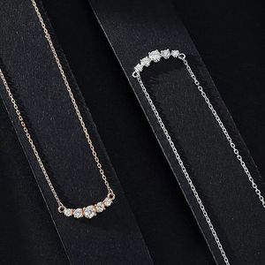 Collier Xinfly Style 2024 en or 18 carats avec diamant naturel de 0,23 ct, collier à chaîne tendance - Product Image 2