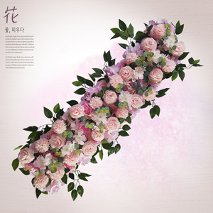 New Wedding <b>Flower</b> Row 1m Long Mori Scene T-stage Layout <b>Silk</b> <b>Flowers</b> Simulation Road Lead Arch Reusable & Environment-Friendly - Product Image 2