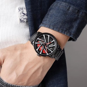 Montre Quartz Skmei 1787 1990 2191 Homme Sportive Créative <span class=keywords><strong>Concept</strong></span> Roue de Véhicule Cadran Découpé Style Métal Reloj - Product Image 4