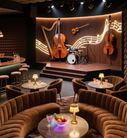 Maßgefertigtes Großes L-förmiges Sofa-Set Hochwertige Hotelmöbel für VIP-Lounge und Musikbar