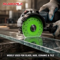 Lame de scie diamantée fine SUBORUI 4 pouces 100 mm 115 mm en verre de jade vert pour la coupe du marbre, des carreaux de céramique et du verre
