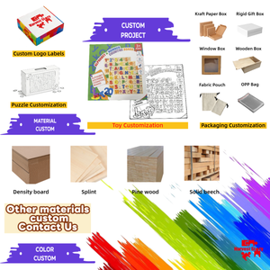 Jeu <span class=keywords><strong>de</strong></span> puzzle 3D en bois personnalisé 4-en-1, blocs d'animaux et <span class=keywords><strong>de</strong></span> <span class=keywords><strong>dinosaures</strong></span> à assortir, <span class=keywords><strong>jeux</strong></span> éducatifs pour enfants - Product Image 5