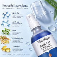 Sérum capillaire personnalisé GHK-Cu AHK-Cu pour réparer les cheveux abîmés, réduire les frisottis, hydrater et améliorer la brillance, sérum capillaire en marque privée