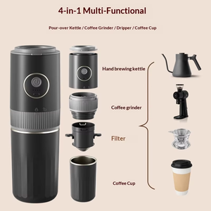 เครื่องชงกาแฟไฟฟ้าแบบพกพา 320 มล. ใช้ได้ทั้งในบ้านและแคมป์ปิ้ง ทำจากสแตนเลส 304 ชงกาแฟแบบแคปซูล - Product Image 3