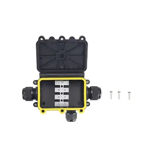 E-Weichat Мини Портативный IP68 черный цвет водонепроницаемый Соединительный ящик Наружное освещение Соединительная коробка для кабеля