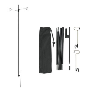 Support de lampe pliable pour camping en plein air, avec crochet et sac de transport, pour lanternes et lampes à huile - Product Image 1