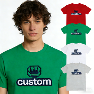 T-shirts en gros d'usine, haute qualité, OEM, pour hommes, 100% coton, broderie de logo personnalisée, impression DTG, séchage rapide - Product Image 1