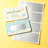 Cartes à gratter personnalisées avec logo imprimé pour jeux de fête, cadeaux d'affaires fantaisie personnalisés en offset, 'Merci', fabriquées au Fujian