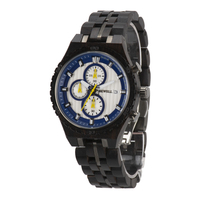 Oem Odm logotipo personalizado minimalista hombres relojes de pulsera de lujo marcas cronógrafo relojes de cuarzo para hombres Acero inoxidable mezcla de madera