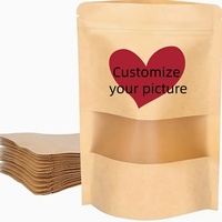 Sachets d'emballage alimentaire en gros scellés pour assaisonnements et épices, biodégradables, personnalisés, en papier kraft, à fond plat