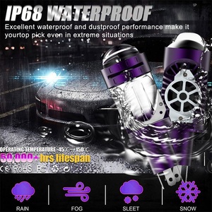 Mini Bombillas H4 Súper Brillantes de 100W con Lente de Proyector H4, Faros LED para Coche y Motocicleta con Luz Alta y Baja - Product Image 6