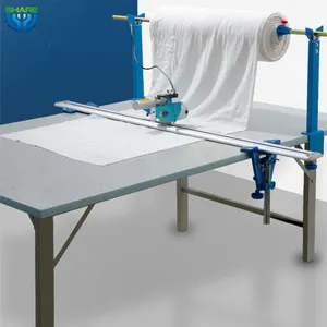Yarı otomatik kumaş kenar yayma manuel kumaş pvc tek katlı kumaş kesme makinesi