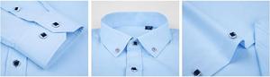 2025 <span class=keywords><strong>camisa</strong></span> de manga larga <span class=keywords><strong>para</strong></span> hombre, vestido informal de Color sólido, diseño de ajuste rutinario, camisas sociales de negocios <span class=keywords><strong>para</strong></span> hombre, <span class=keywords><strong>traje</strong></span> inferior, camisas - Product Image 4