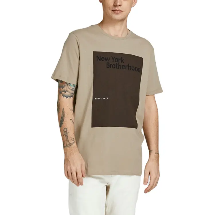 Custom Graphic Printed Men's Vintage T Shirt For Men Slim Fit T Shirt