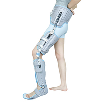 Orthèse de jambe Hkafo à charnière réglable et design perforé respirant pour la rééducation des membres inférieurs après fracture de la hanche