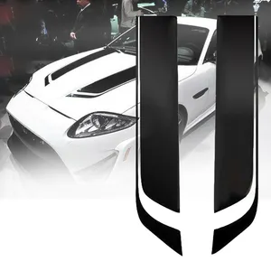 2Pcs Vinyl Car Stickers and Decals Car Hood Stripes Sticker Engine Bonnet Cover Trim Decals For BMW Ford Toyota Accessories